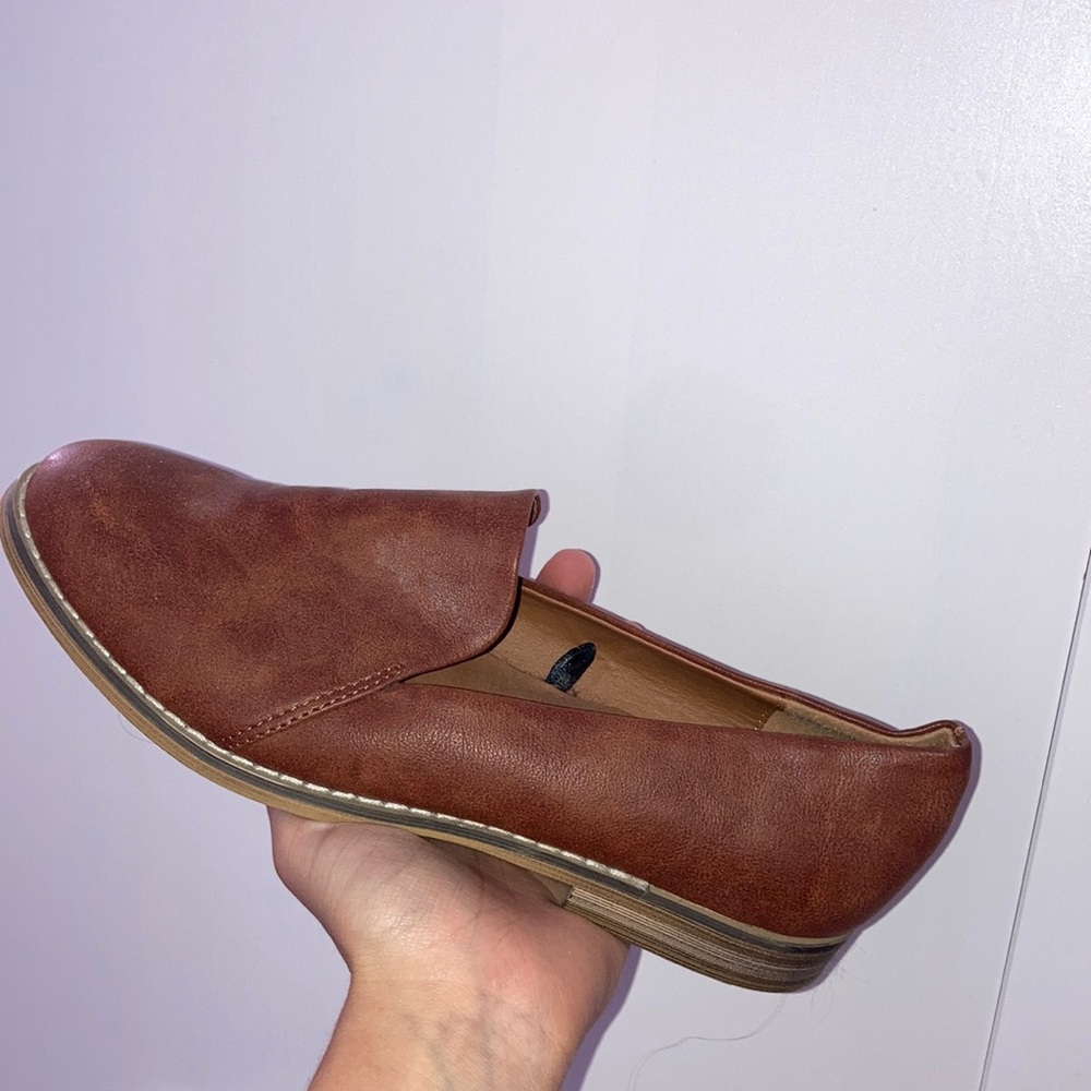 Brown leather shoes
